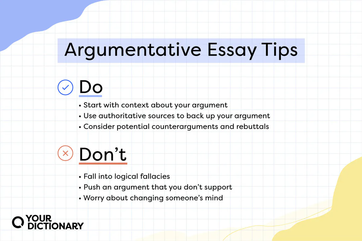 Dos and Don'ts of Argumentative Essay Writing