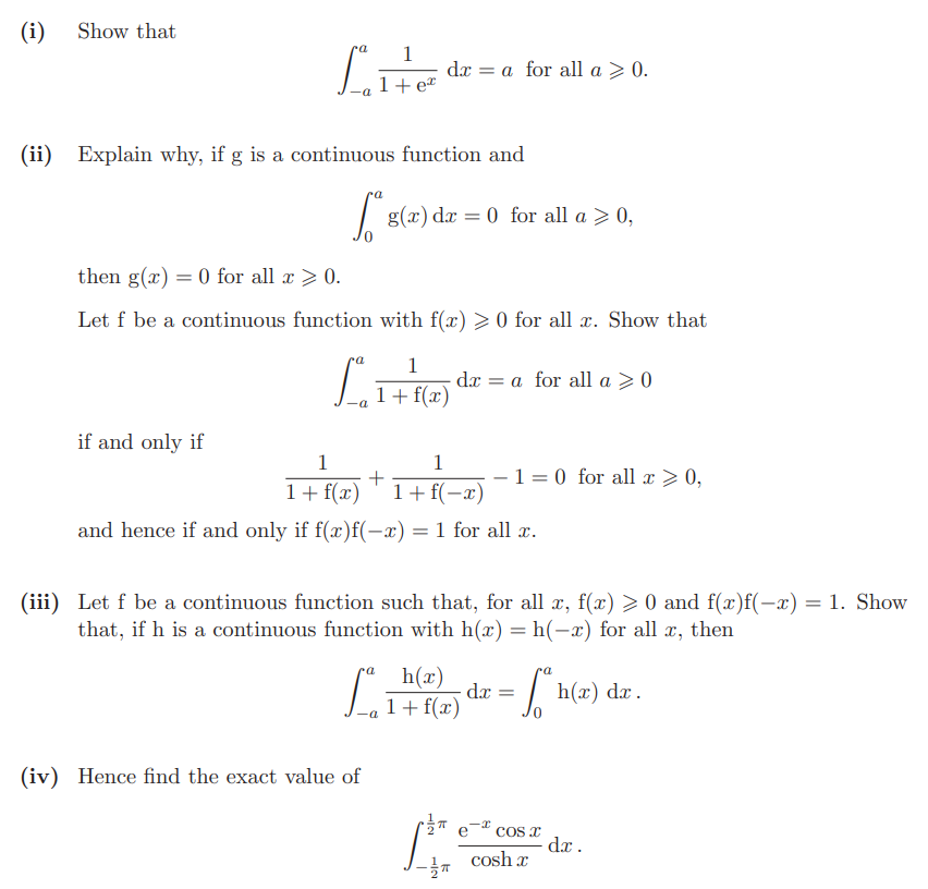 STEP 3 Section A: Pure Maths Question