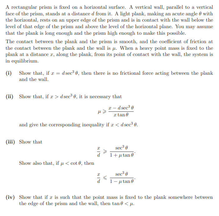 STEP 2 Section B: Mechanics Question