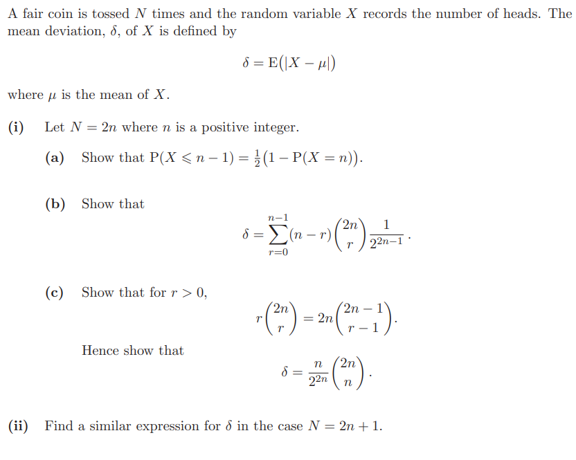 STEP 3 Section C:  Probability and Statistics Question