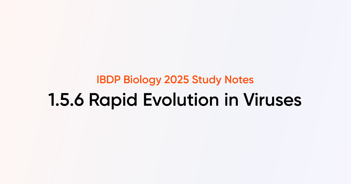 Rapid Evolution in Viruses (1.5.6) | IB DP Biology HL 2025 Notes ...